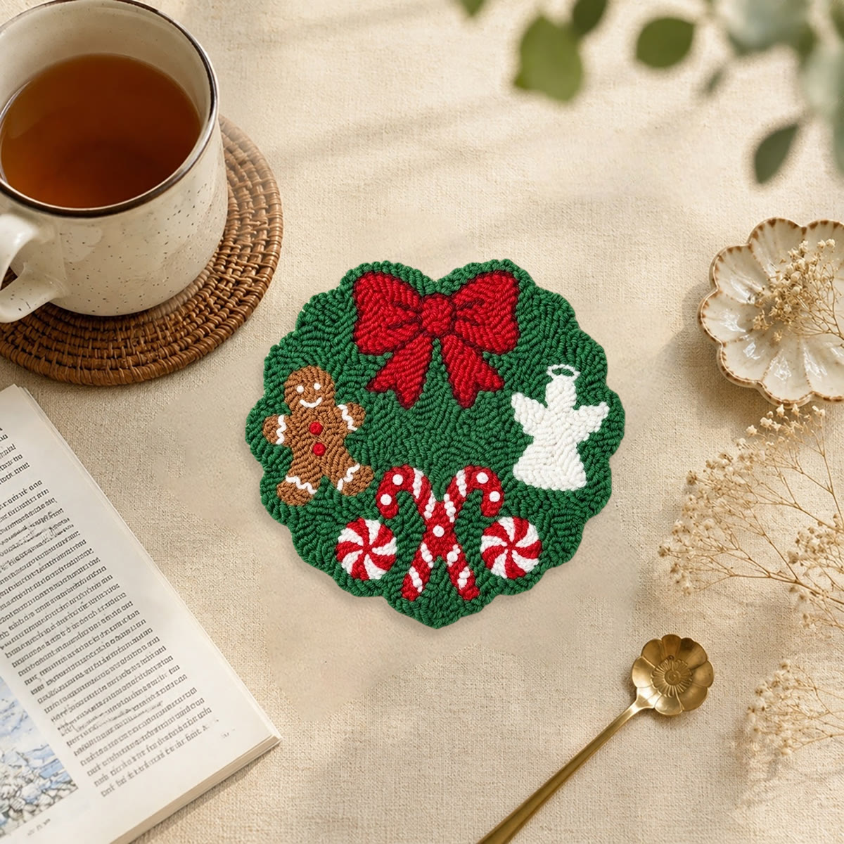 Weihnachtskranz-Stickset – Niedliche Weihnachtskunst aus Stoff | Einzigartige Weihnachtsdekoration fürs Zimmer - image 9