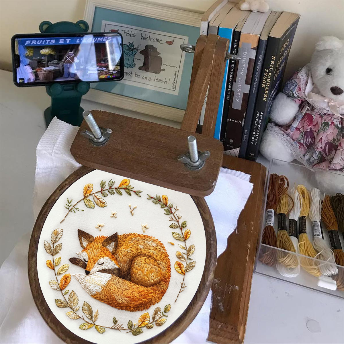 Rubbyoo Stickset – Schlafender Fuchs im Wald | Handarbeit - image 7