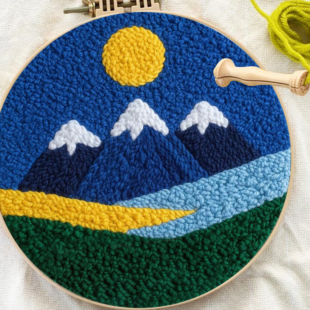 Punch-Needle-Set „Bergtal“ – Landschafts-Garnkunst | Schöne Wanddekoration - image 10