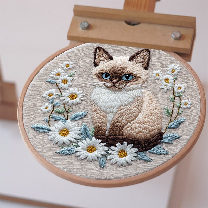 Rubbyoo Stickset - Katze und Blume | DIY Bastelset - image 8
