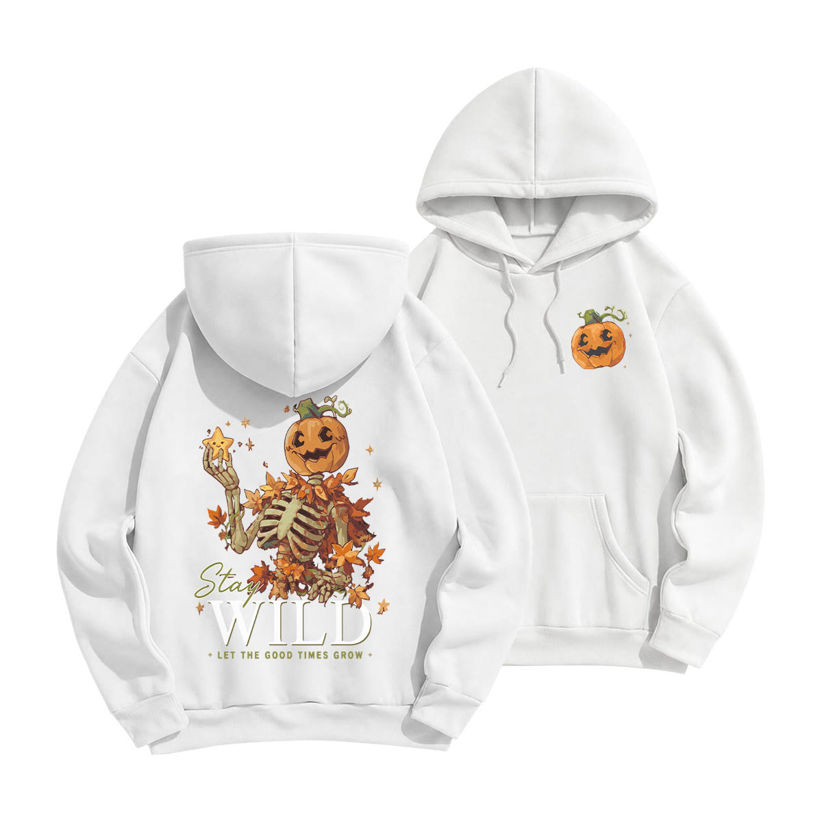 Rubbyoo Stay Wild Unisex Hoodie - Weiß - 2XL - image 10