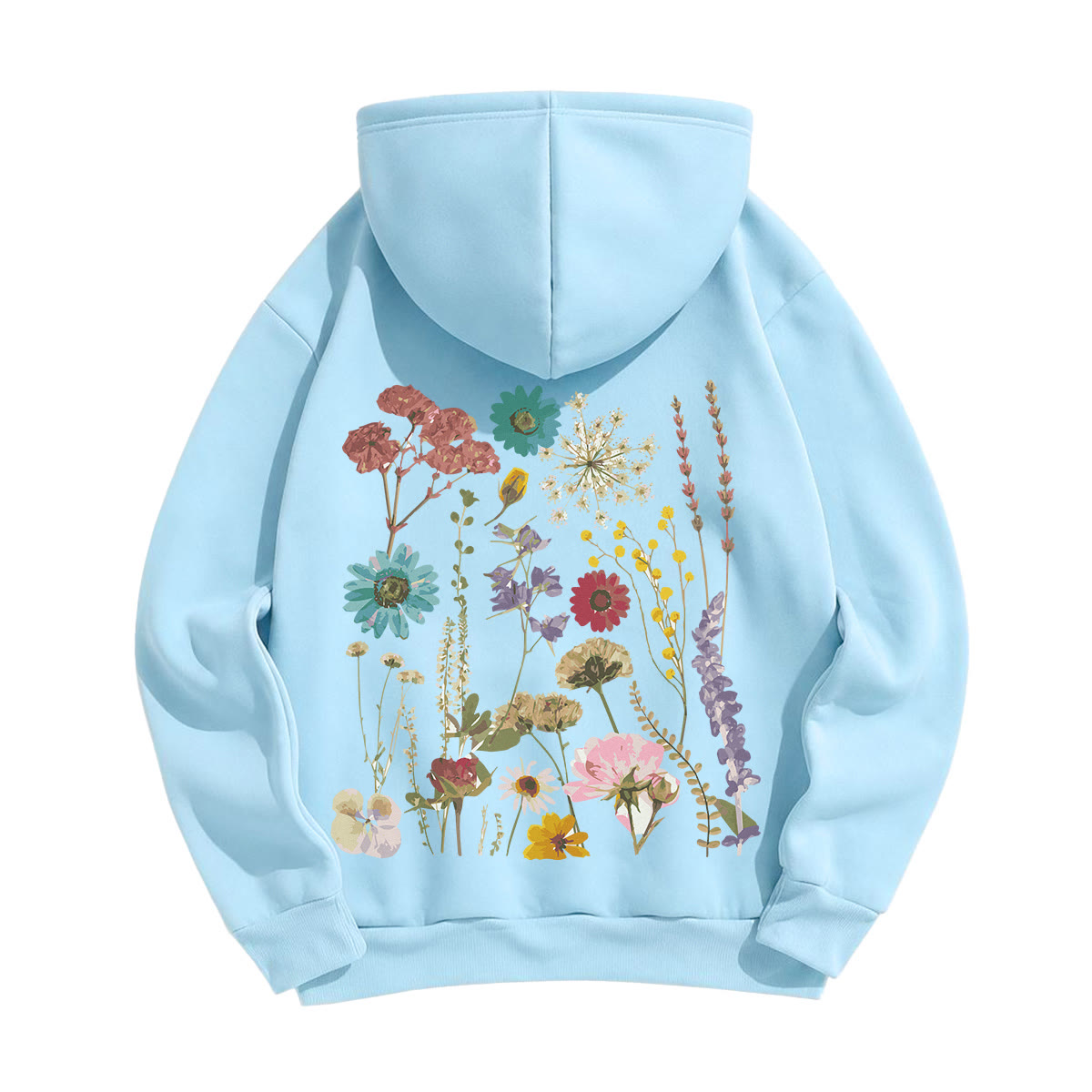 Rubbyoo Unisex-Hoodie mit buntem Wildblumen-Motiv - image 15