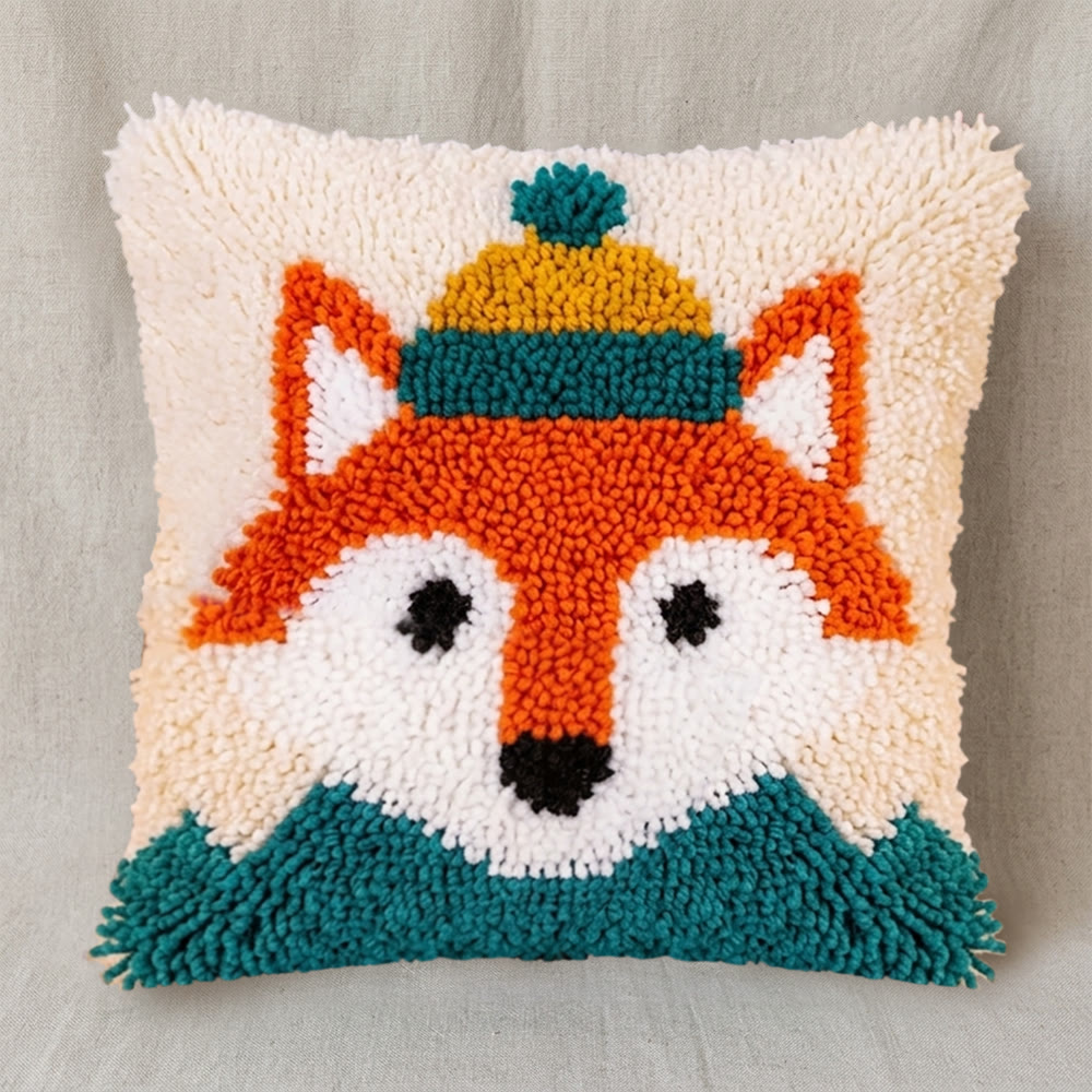 Rubbyoo Knüpfkissen-Set – Hübscher Fuchs | DIY-Kissenbezug | Kreatives Handarbeiten für Anfänger - image 6
