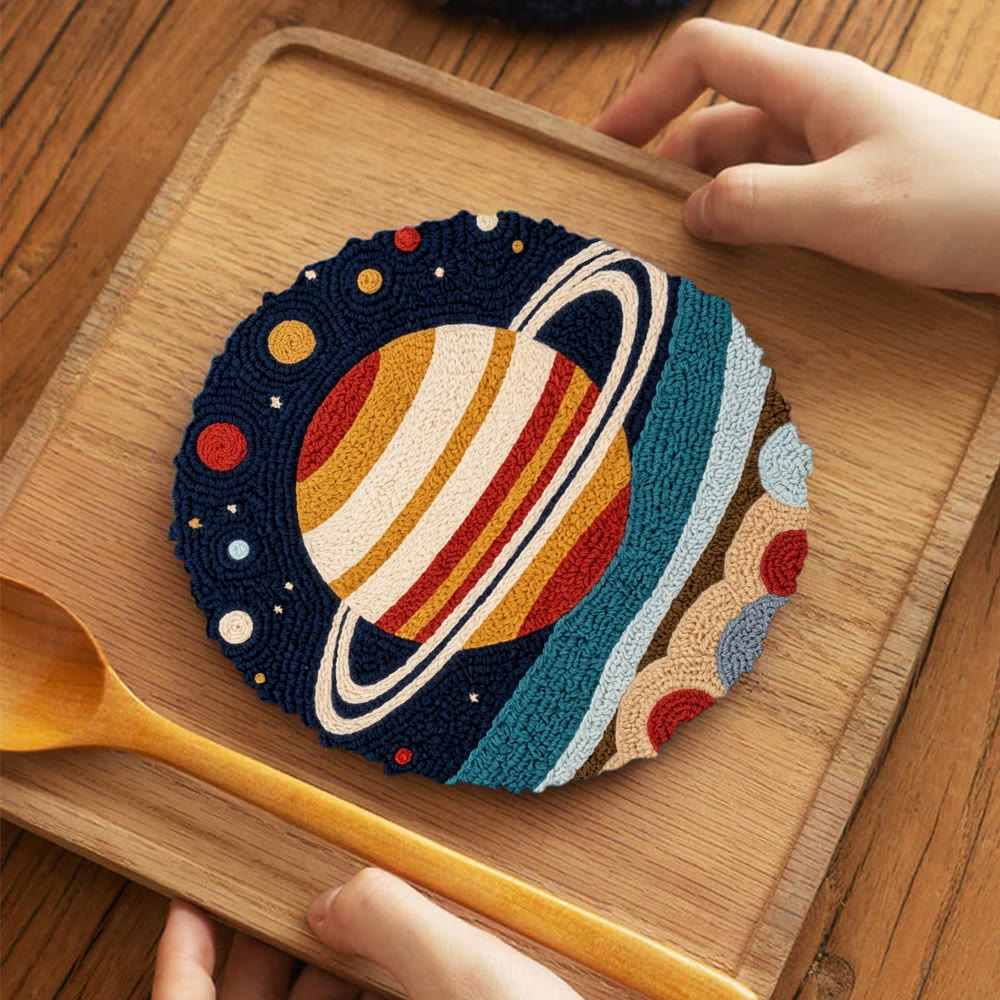 Sternenklare Kosmische Nacht Punch Needle Set – DIY-Zimmerdeko im Planeten-Design | Besonderes Geschenk für Astronomie-Fans - image 11