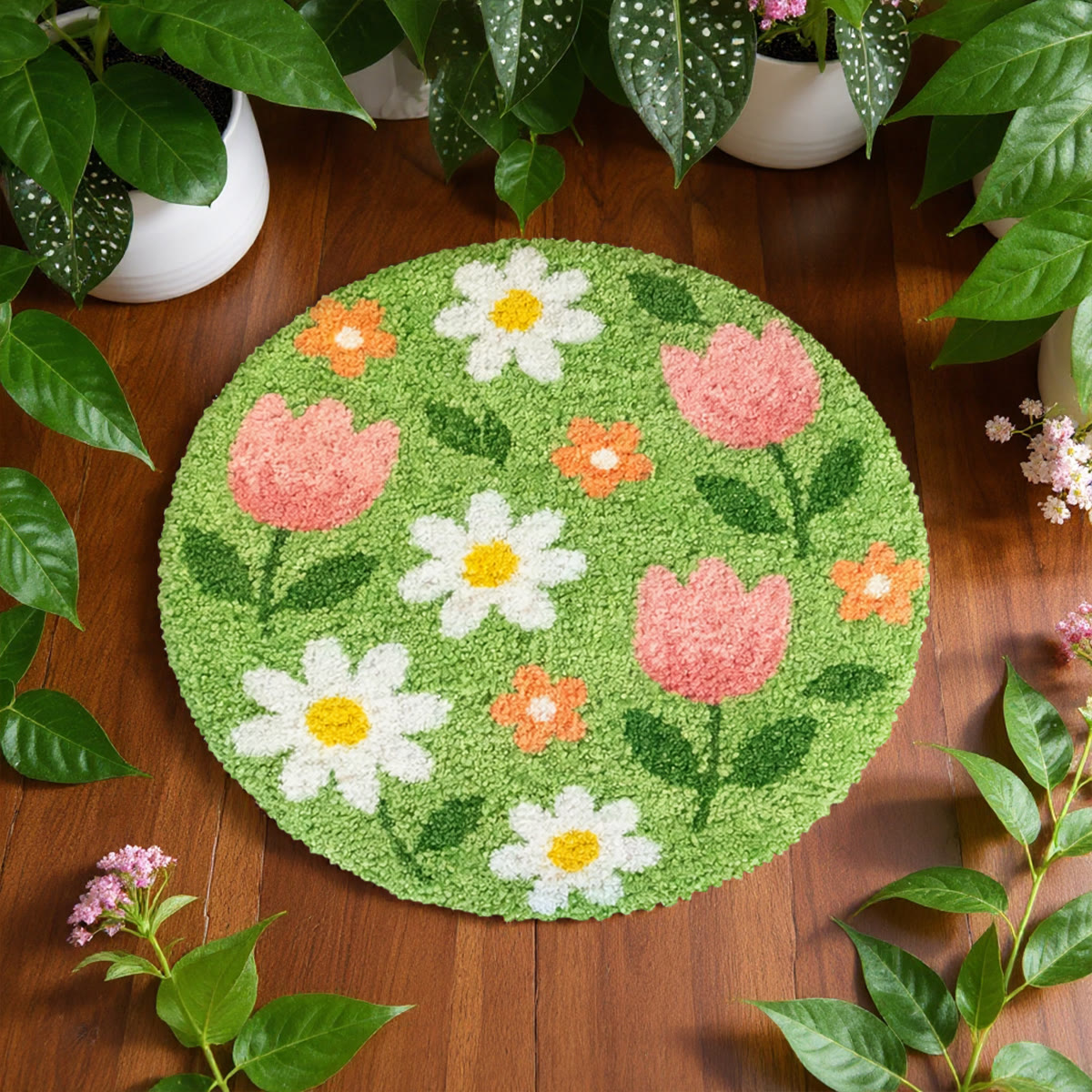 Rubbyoo Knüpfteppich-Set – Strahlende Tulpe | Handgefertigte Blumenkunst | Kreative Wohndekoration - image 8