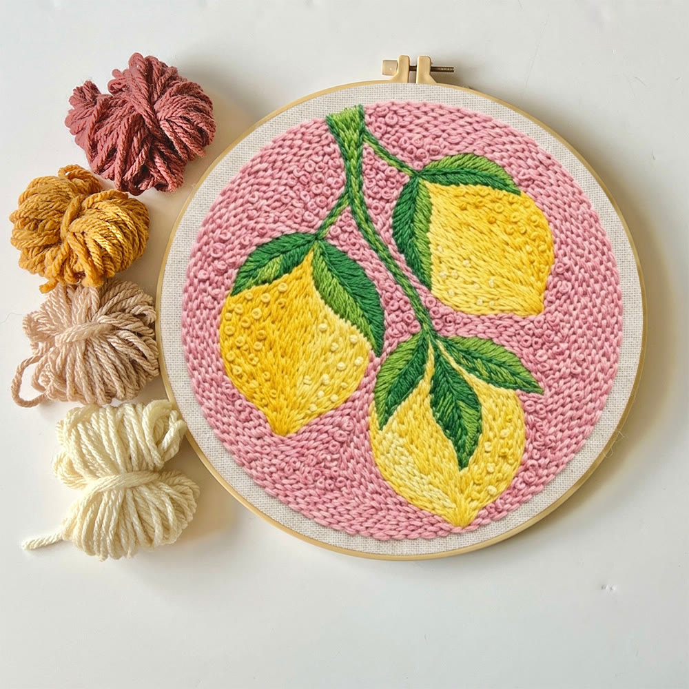 Stickset „Zitronenzeit“ – Einfache Handarbeit mit Fruchtmotiven | Entspannende Sommerdekoration für Ihr Zimmer - image 8