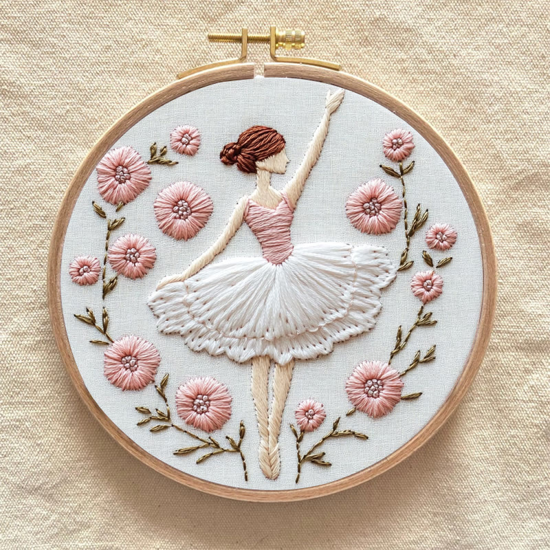 Rubbyoo Stickset - Graceful Blooms | DIY-Set für Frauen, Handstich - image 9