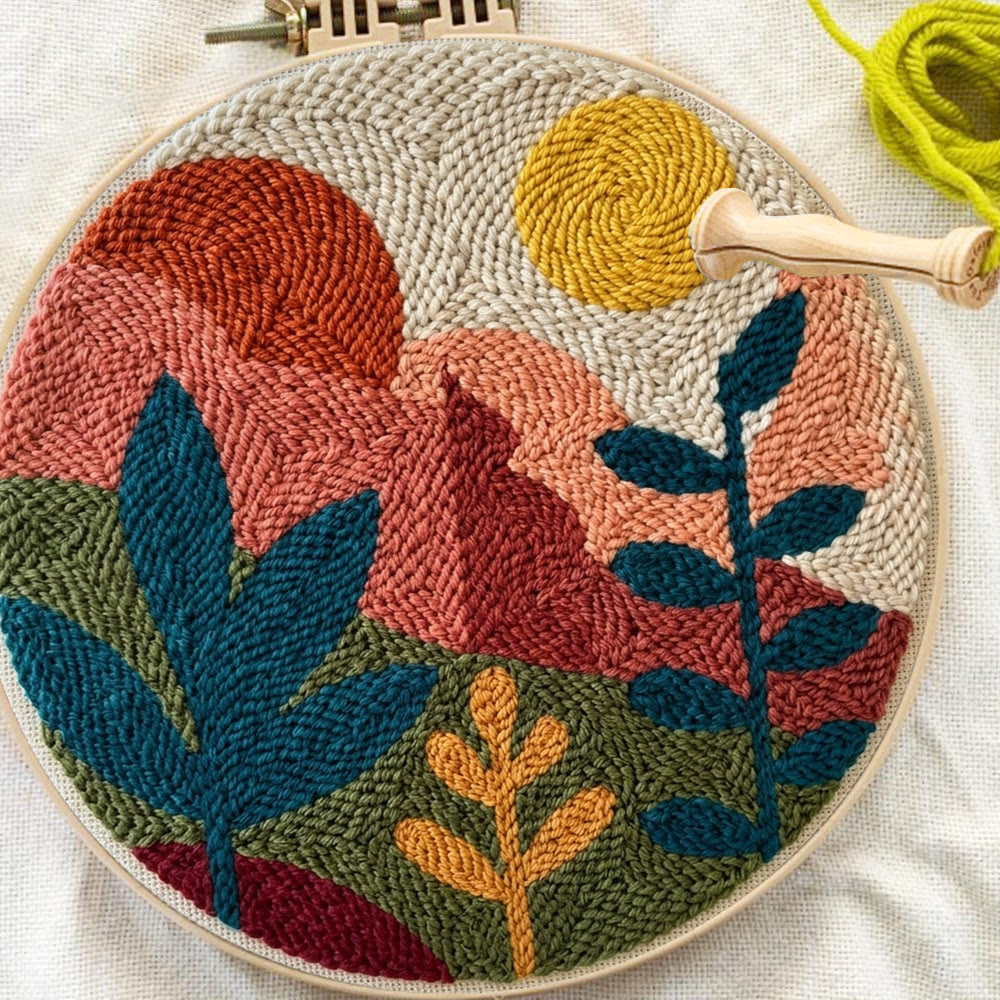 Peaceful Dawn Punch Needle Kit - Unique Handmade Needlepoint | Perfect Wall Decor - image 6