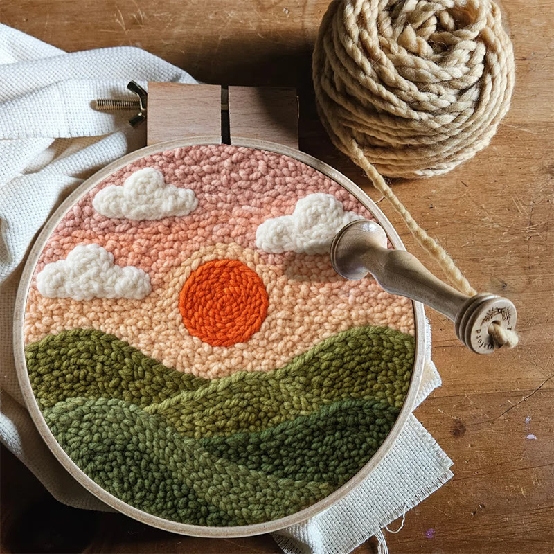 Hillside Sunrise Punch Needle Set – Beruhigendes DIY | Atmosphärisches Wohnaccessoire - image 10