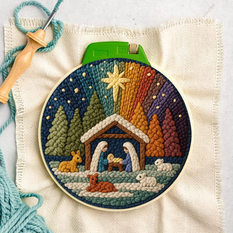 🔥Jahresend-Ausverkauf: Punch Needle Set – Weihnachts-Aurora | DIY-Krippenbasteln | Einzigartige Weihnachtsgeschenke | Niedrigster Preis - image 8