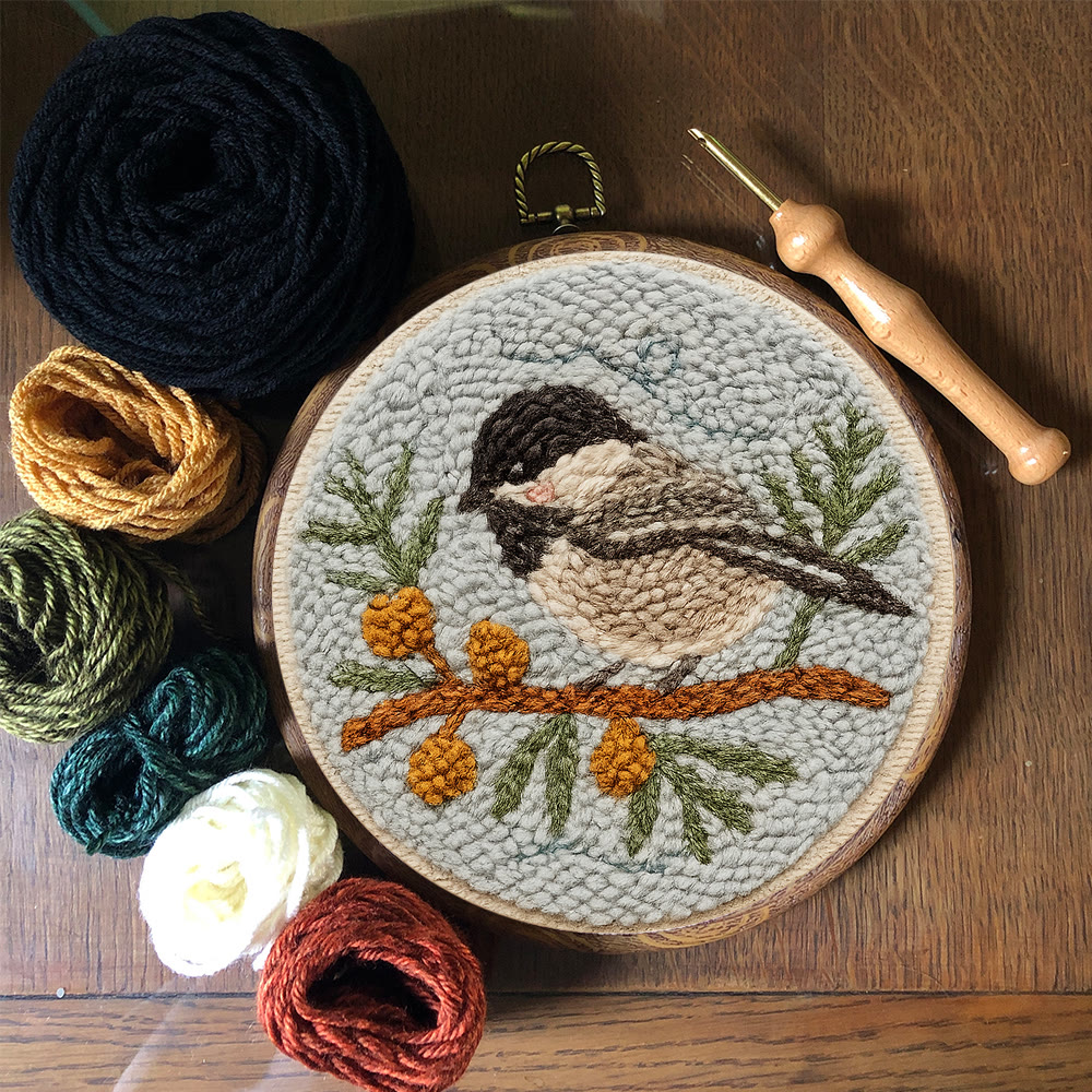 Punch Needle Kit „Vögel auf dem Zweig“ – Niedliches Vogel-Kunstwerk | Perfekte Schreibtischdekoration - image 9