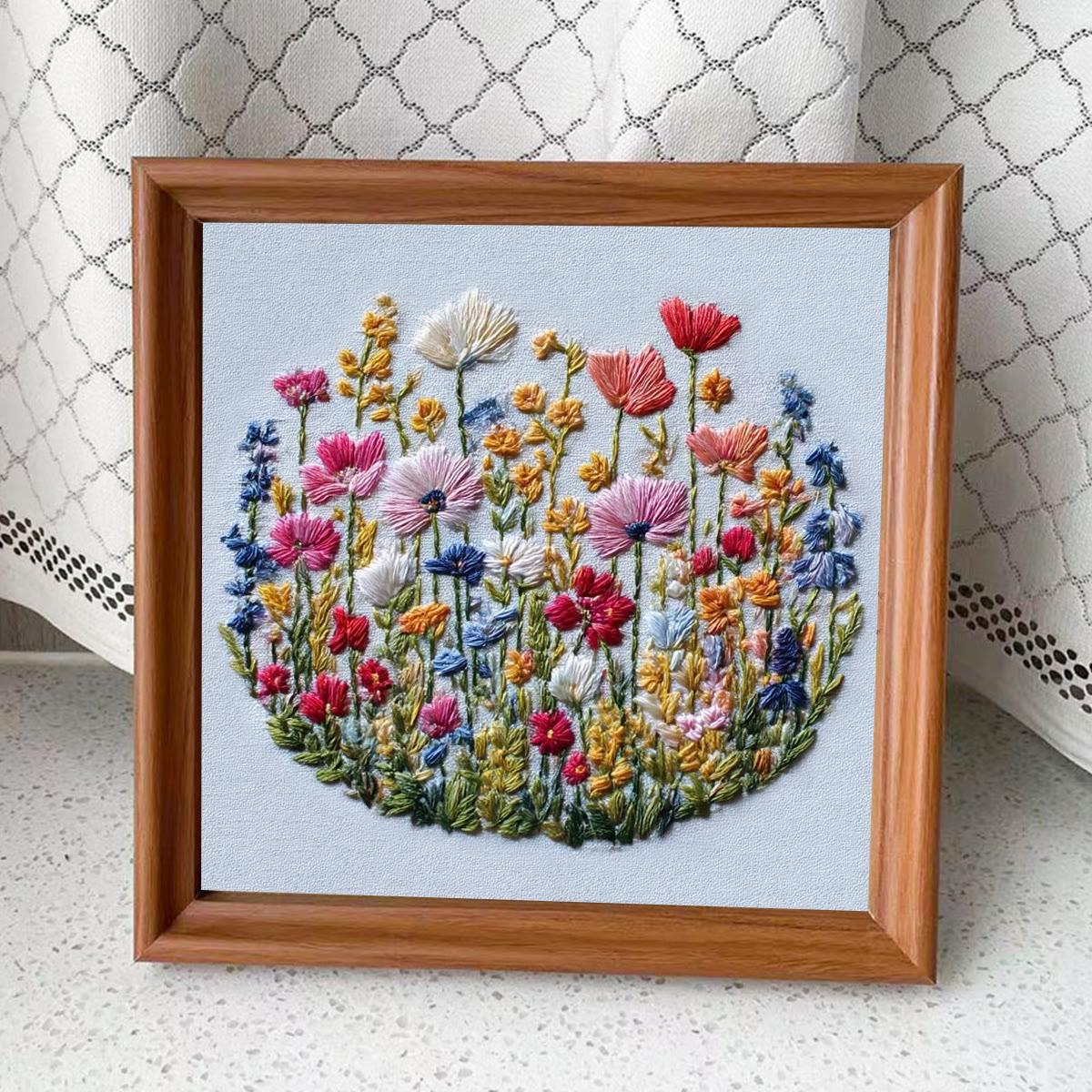 Rubbyoo Stickset – Wunderschöne Wildblume | Schöne Zimmerdekoration | Stickrahmen für Anfänger - Stickset plus ein zusätzlicher Rahmen - image 13