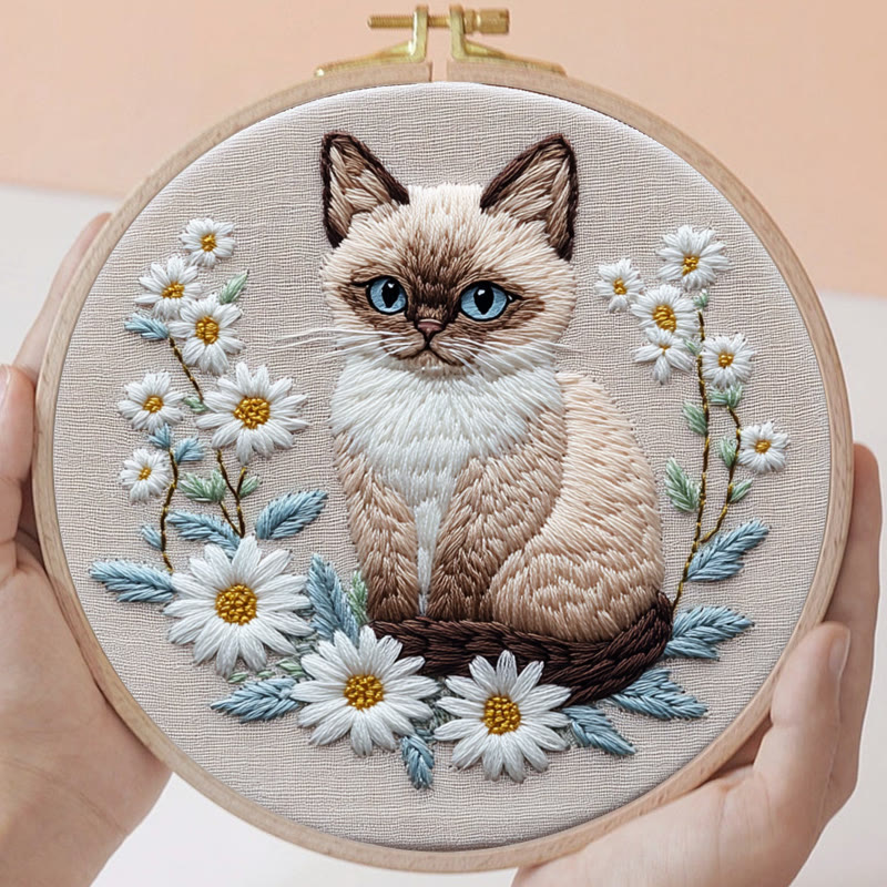 Rubbyoo Stickset - Katze und Blume | DIY Bastelset - image 9