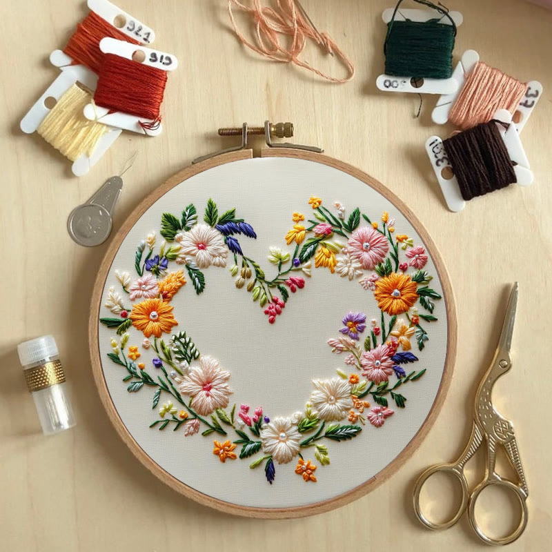 Rubbyoo Stickset – Herzkranz | DIY Handarbeit - image 9