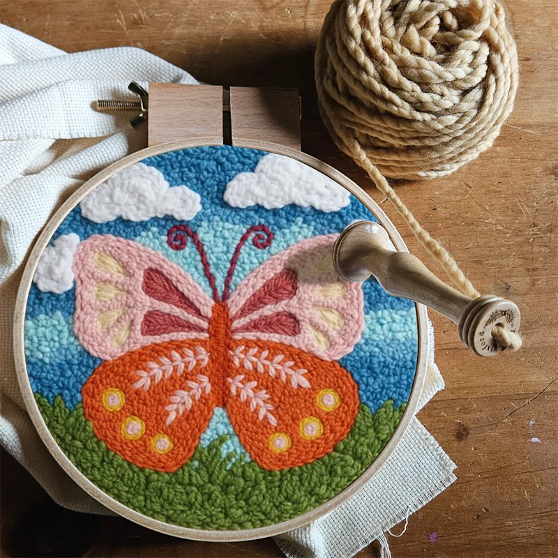 Punch-Needle-Set „Wiesen-Schmetterling“ – Frische Handarbeit | Strahlende Wohnaccessoires - image 9