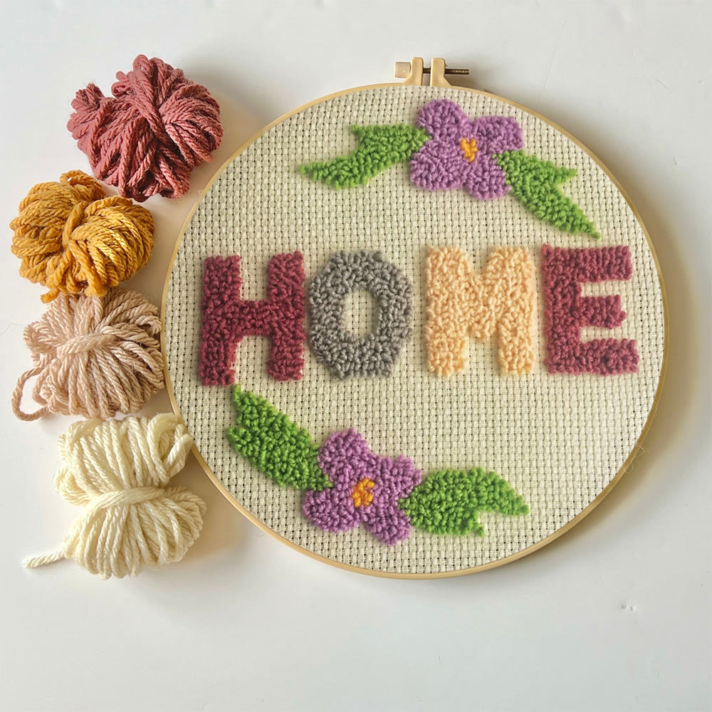 Blumen-Punch-Needle-Set – DIY-Wohnzimmerdeko | Handgefertigte Stickerei - image 9