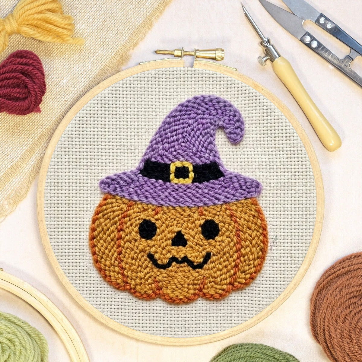 Magisches Kürbis-Stanznadel-Set – Verspielte Zimmerdekoration | Untersetzer für besondere Halloween-Atmosphäre - image 4