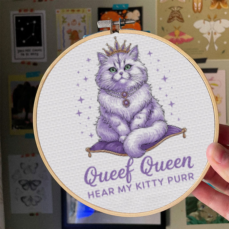 Kreuzstich-Set – Elegante Katze | Schöne Tier-Dekorationskunst | Perfektes Kunsthandwerk für Katzenliebhaber - image 7