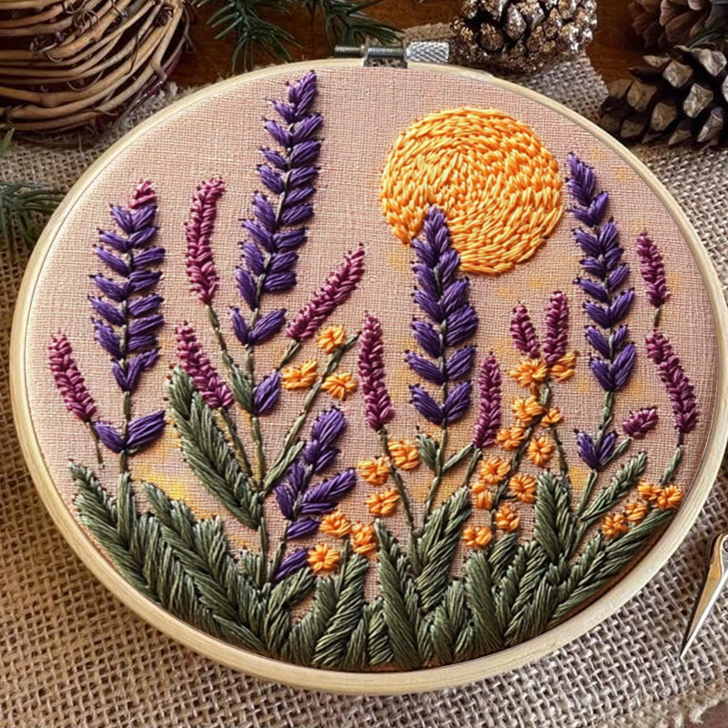 Rubbyoo Stickset - Lavendel | Blumenstickerei | Handarbeit für Anfänger - image 8