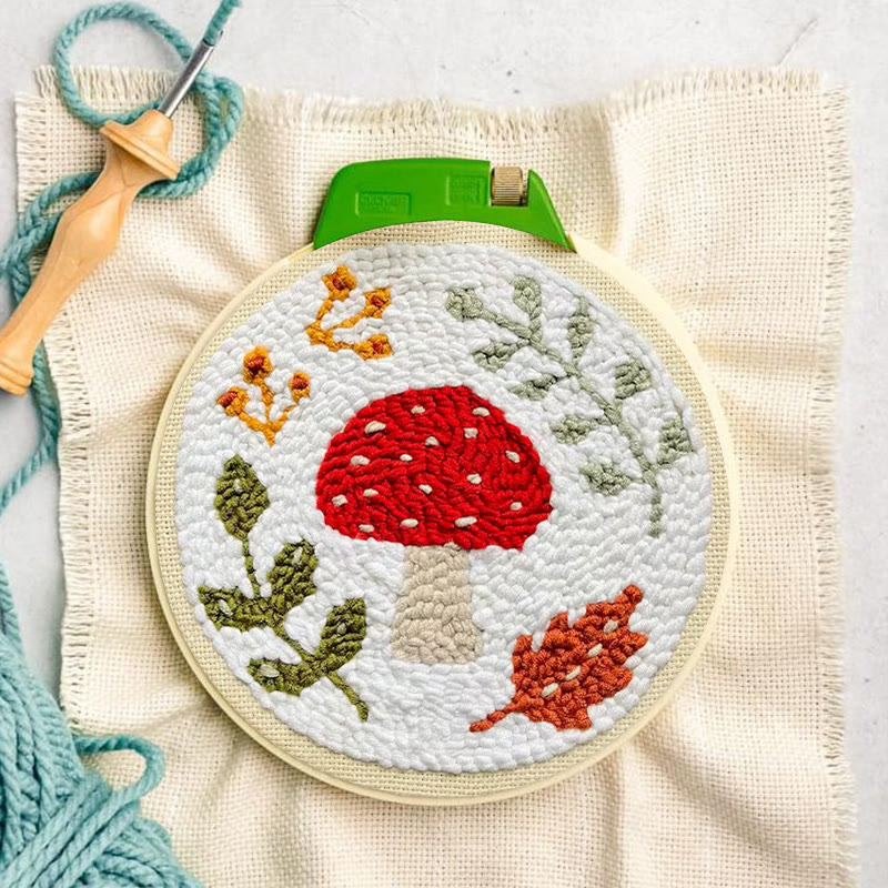 Herbstliches Punch-Needle-Set mit roten Pilzen – Anfängerfreundliches Bastelprojekt | Saisonales Deko-Highlight - image 10