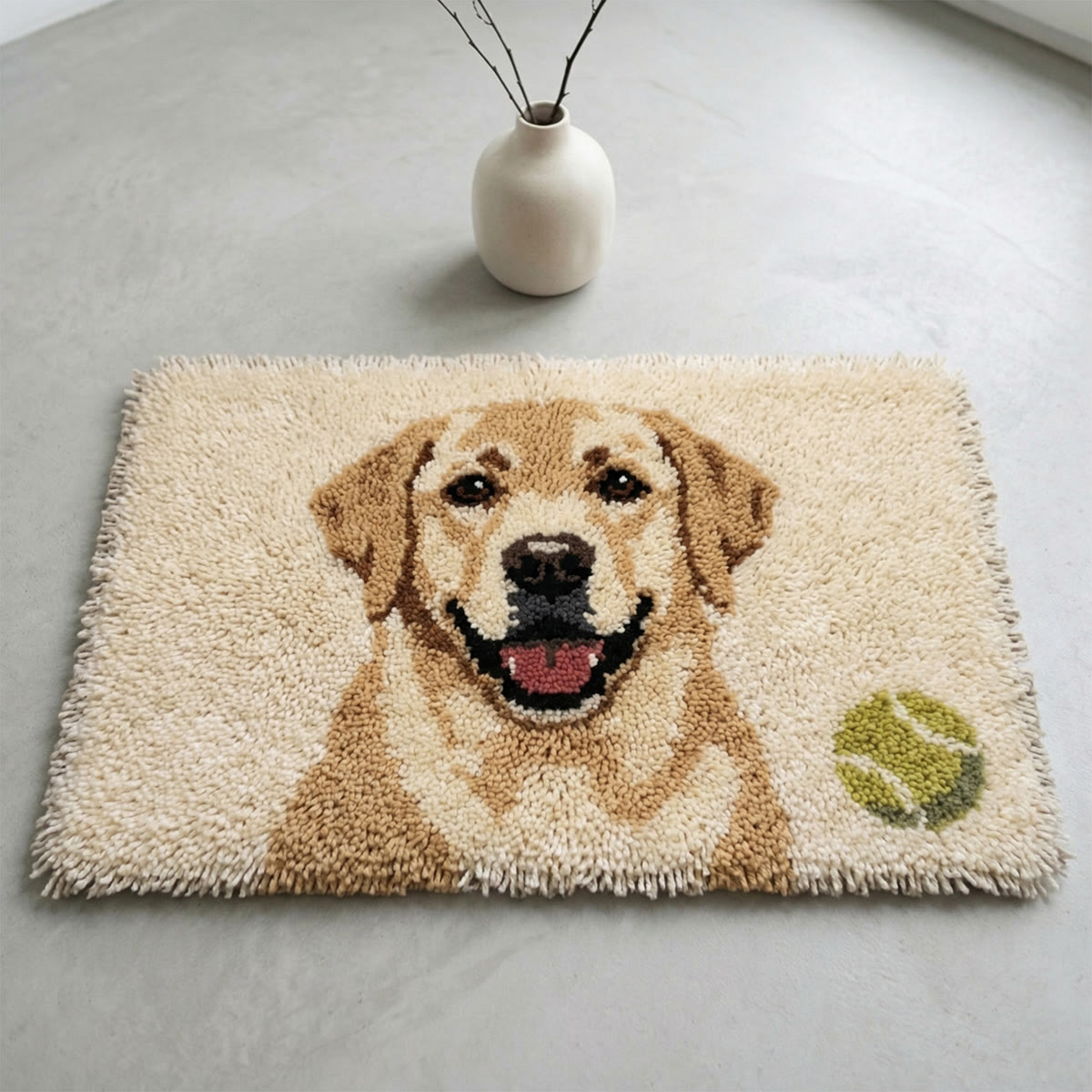 Rubbyoo Knüpfteppich-Set – Wartender Welpe | DIY-Gedenkgeschenk | Perfektes Bastelprojekt für Tierliebhaber - image 7