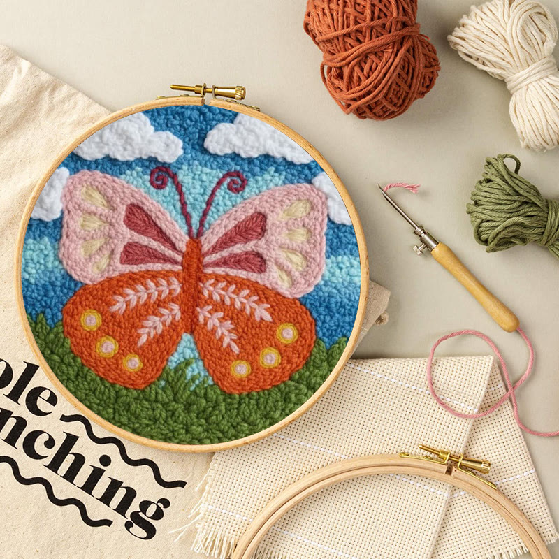Punch-Needle-Set „Wiesen-Schmetterling“ – Frische Handarbeit | Strahlende Wohnaccessoires - image 10