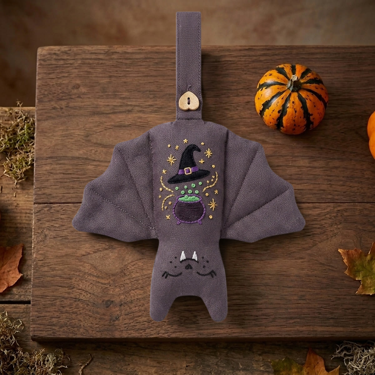 Rubbyoo Fledermaus-Stickset – Hexenkessel | Hexenhafte Halloween-Bastelidee für Anfänger | Festliche Kinderzimmerdeko - image 3