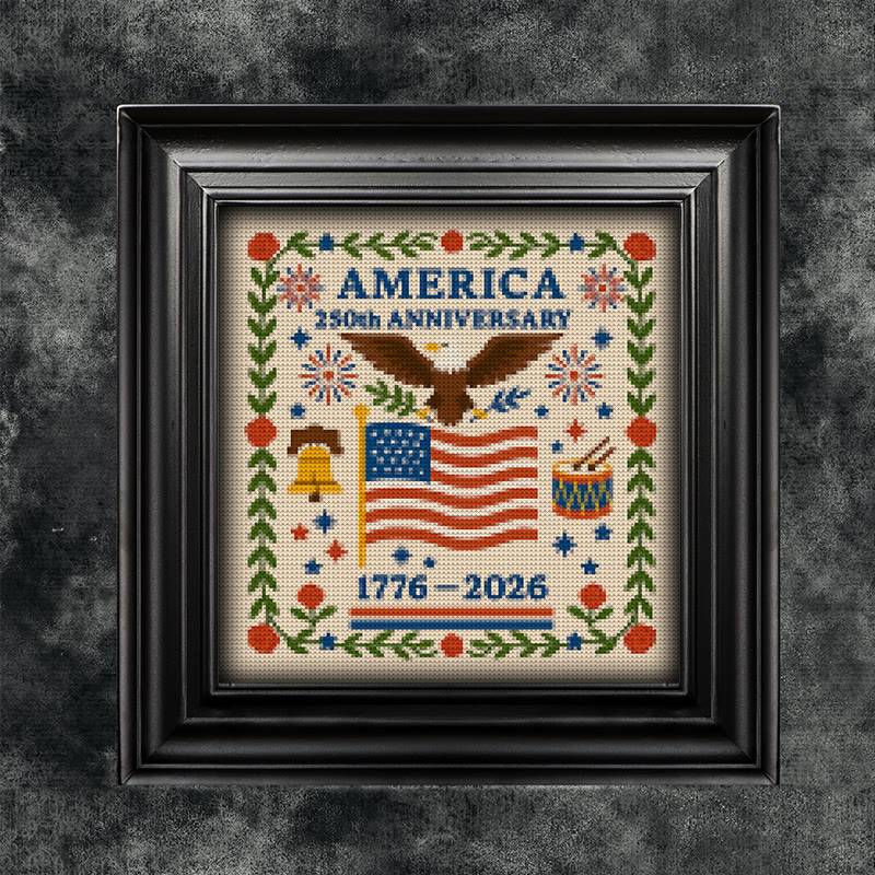 Kreuzstich-Set – 250. Jahrestag Amerikas | Einzigartige handgefertigte Geschenke | Gedenkstich-Handarbeit - image 5