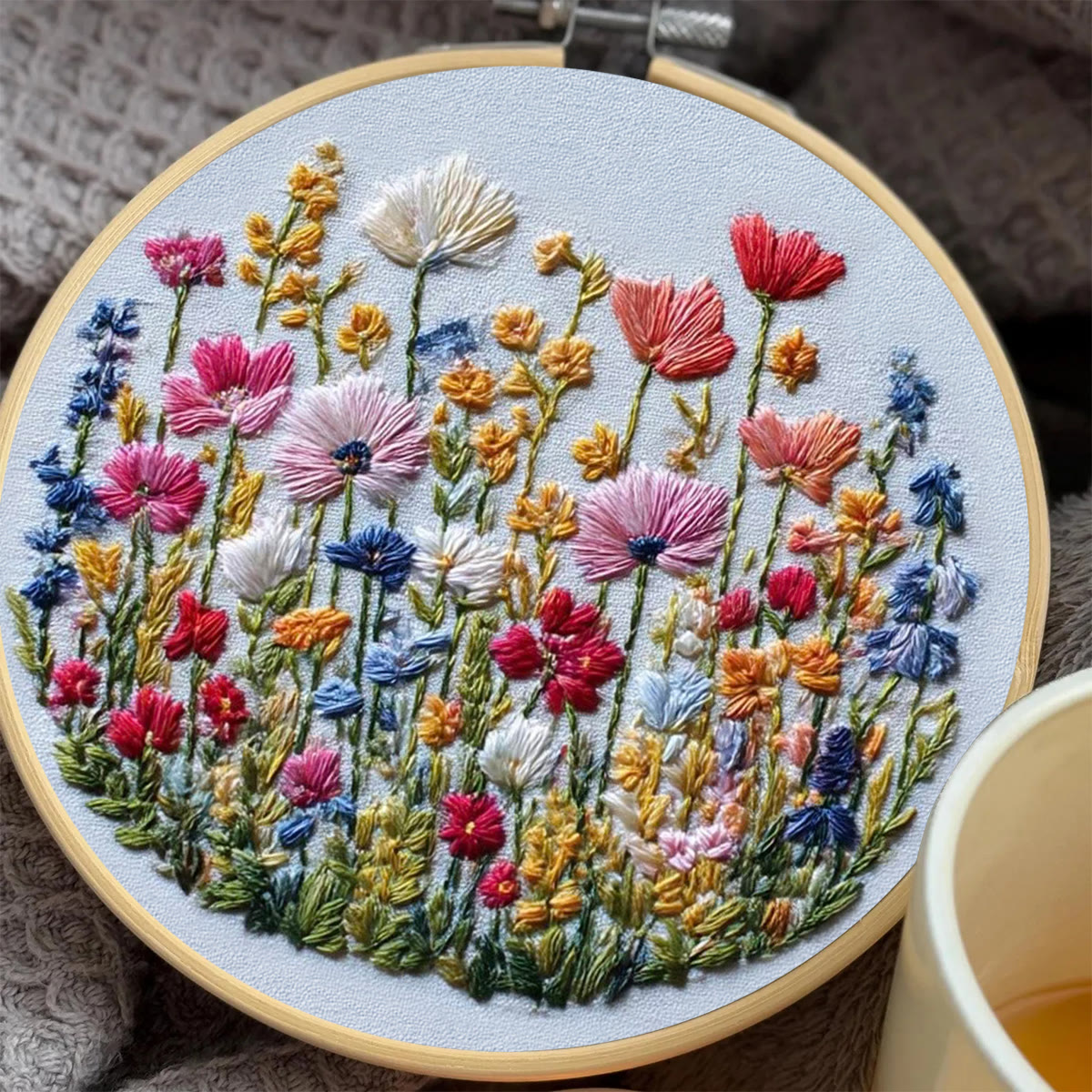 Rubbyoo Stickset – Wunderschöne Wildblume | Schöne Zimmerdekoration | Stickrahmen für Anfänger - image 6