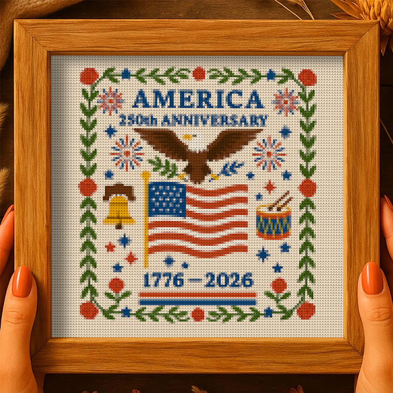 Kreuzstich-Set – 250. Jahrestag Amerikas | Einzigartige handgefertigte Geschenke | Gedenkstich-Handarbeit - image 9