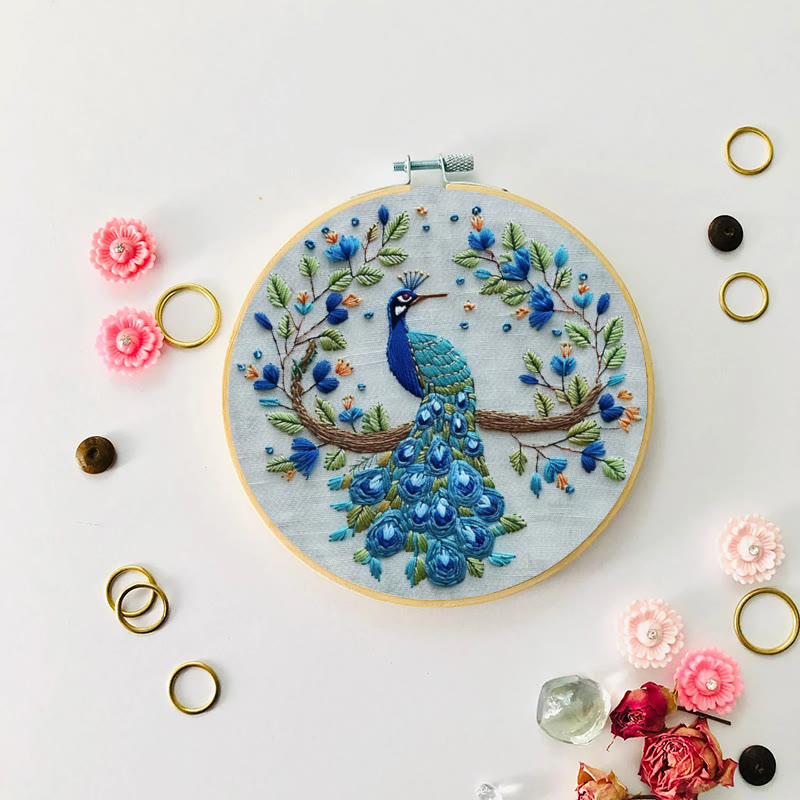 Rubbyoo Stickset – Atemberaubender Pfau | DIY Handarbeit Nadelarbeiten - image 9