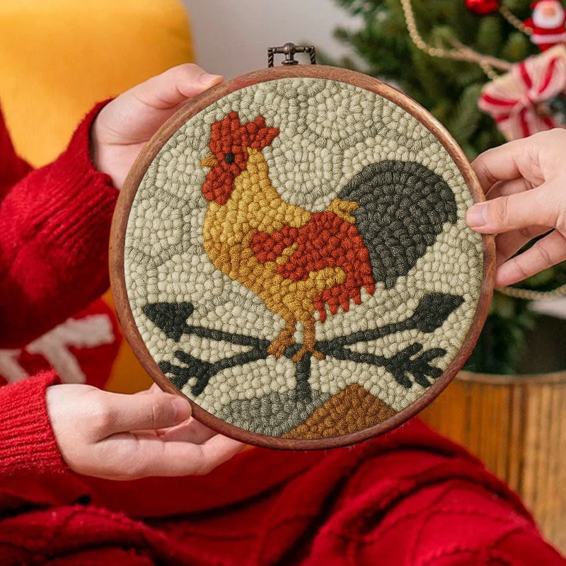 Dawn Rooster Punch Needle Kit – Tier-Stickerei-Kunstwerk | Einfaches Basteln für Erwachsene und Kinder - image 4