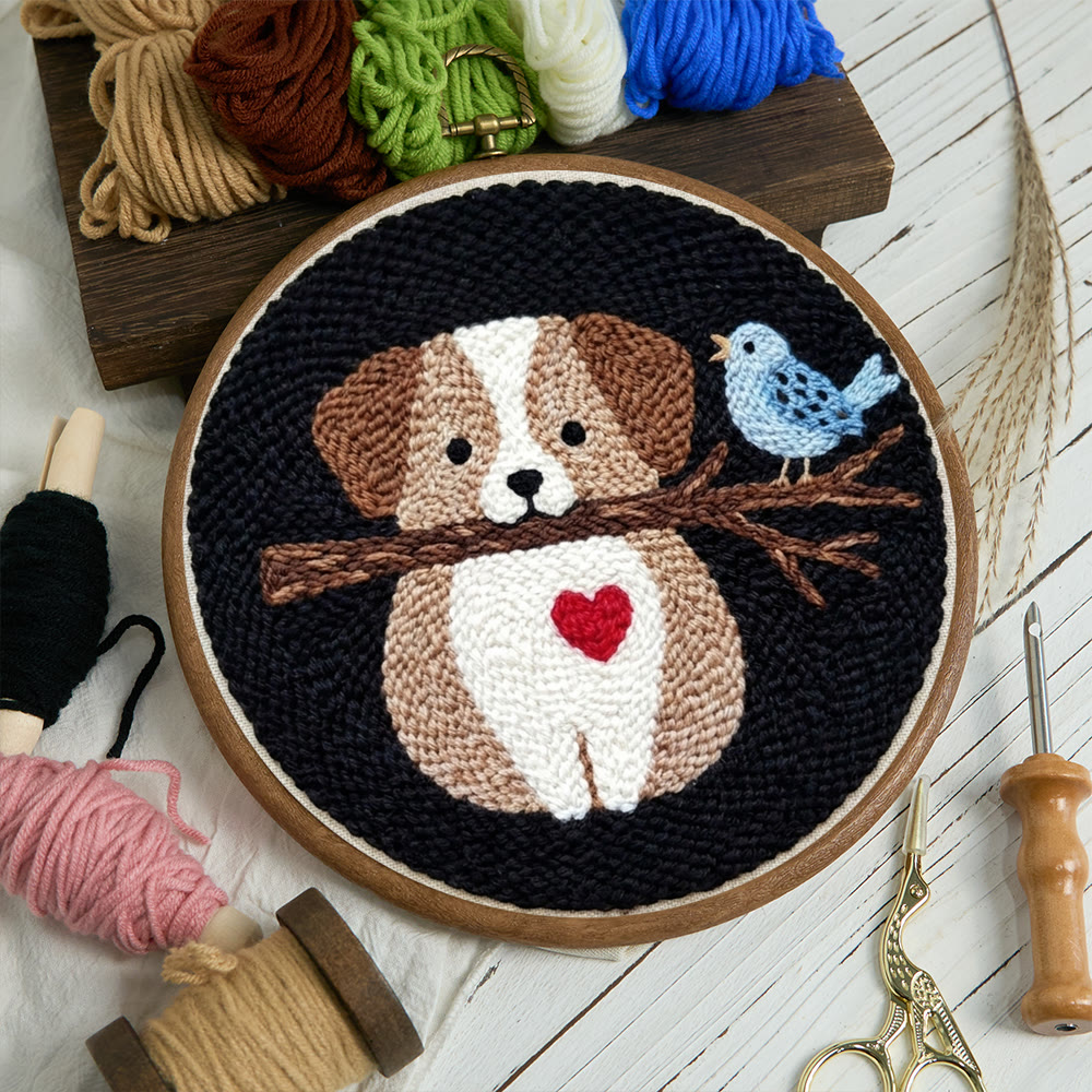 Sweet Puppy Punch Needle Kit - Lovely Animal Handicraft | Perfect Gift For Dog Lovers - image 3
