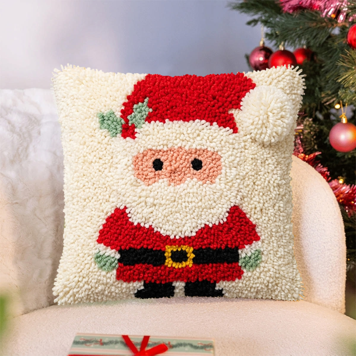 Rubbyoo Knüpfkissen-Set – Weihnachtsmann | Festliche Dekoration | Perfekt für Anfänger - image 5