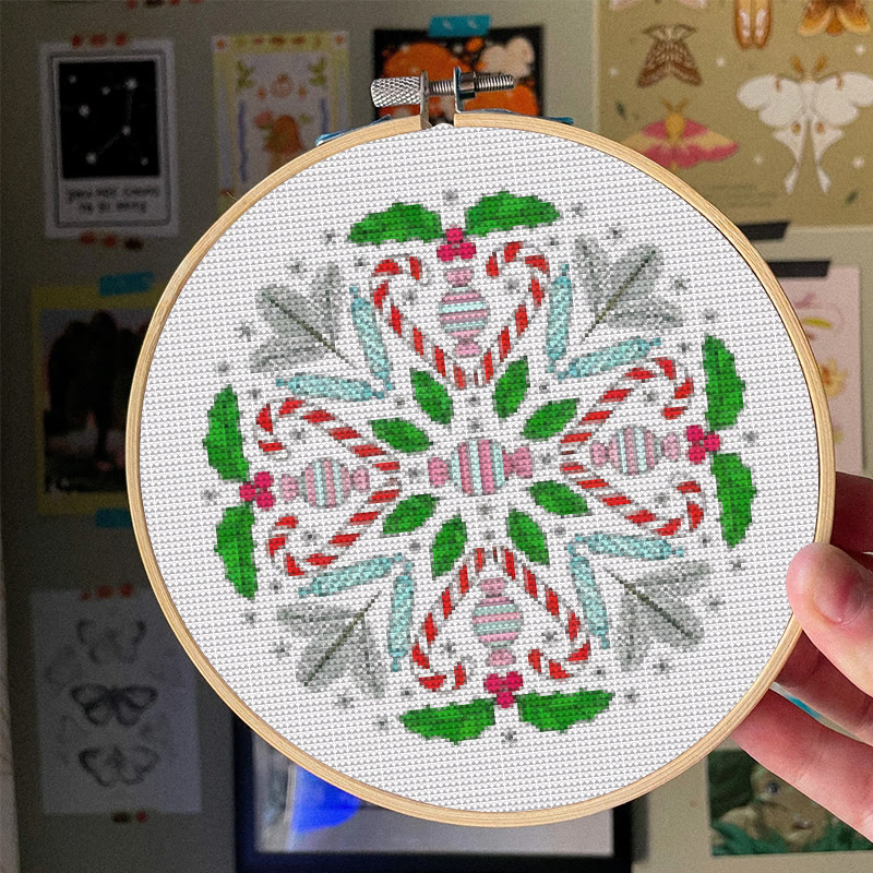 Kreuzstichset - Weihnachtssüßigkeiten | Personalisierte Heimdekoration | Einzigartige Nadelkunst - image 6