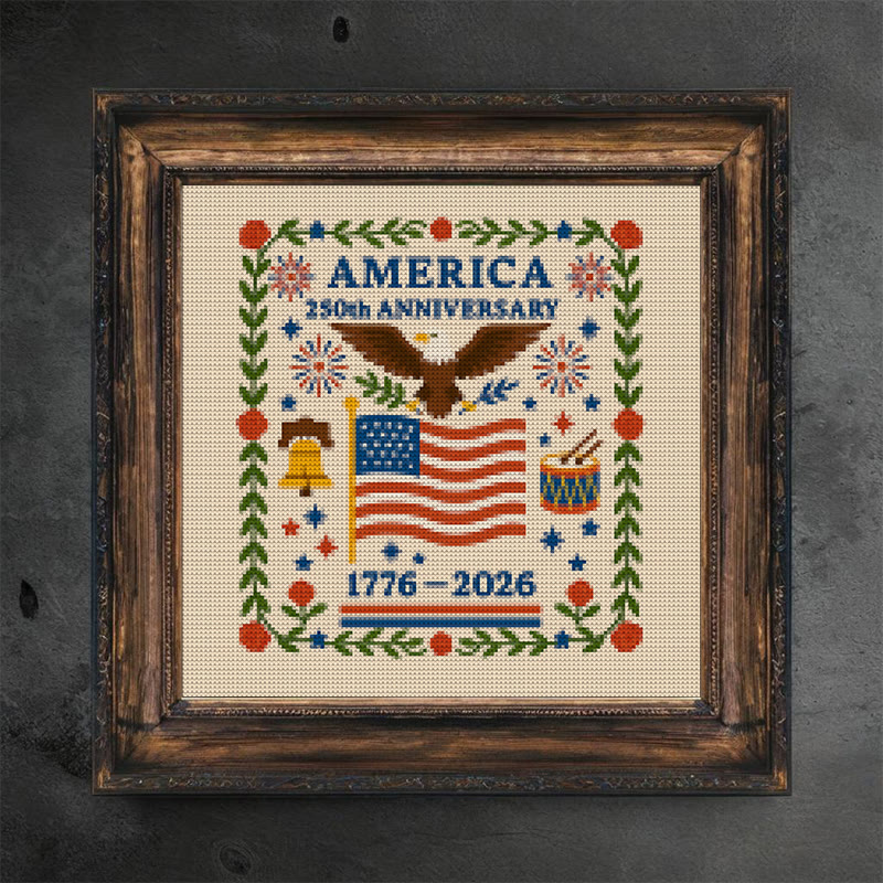 Kreuzstich-Set – 250. Jahrestag Amerikas | Einzigartige handgefertigte Geschenke | Gedenkstich-Handarbeit - image 4