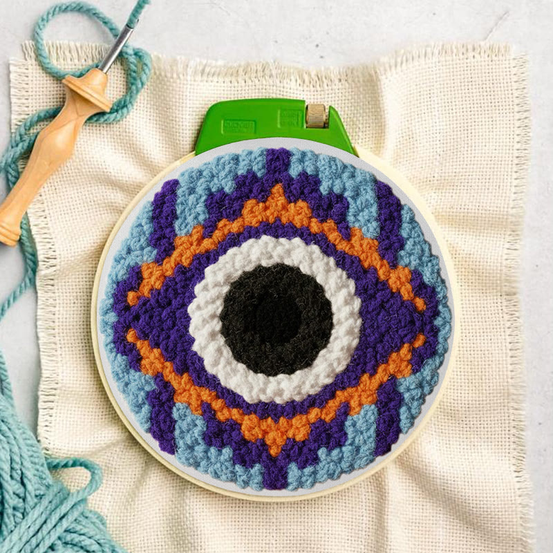 Böhmisches Punch-Needle-Set mit bösem Blick – Einzigartiges DIY-Projekt | Ausdrucksstarke Ergänzung für Ihr Zuhause - image 7