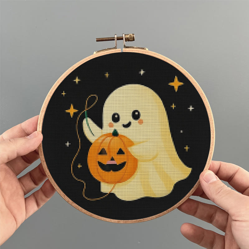 Kreuzstich-Set – Kürbis sticken | Bezauberndes Halloween-Handwerk | DIY-Handarbeit für Handarbeitsliebhaber - image 8