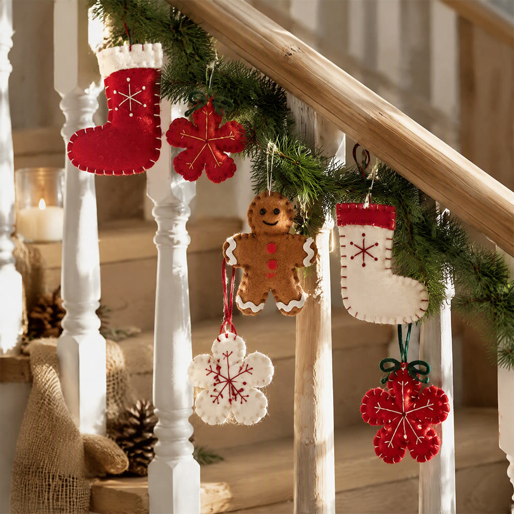 Rubbyoo Weihnachtsbaumschmuck – DIY-Ornament aus Stofffilz | Gemütliche Weihnachtsdekoration für Zuhause - image 3