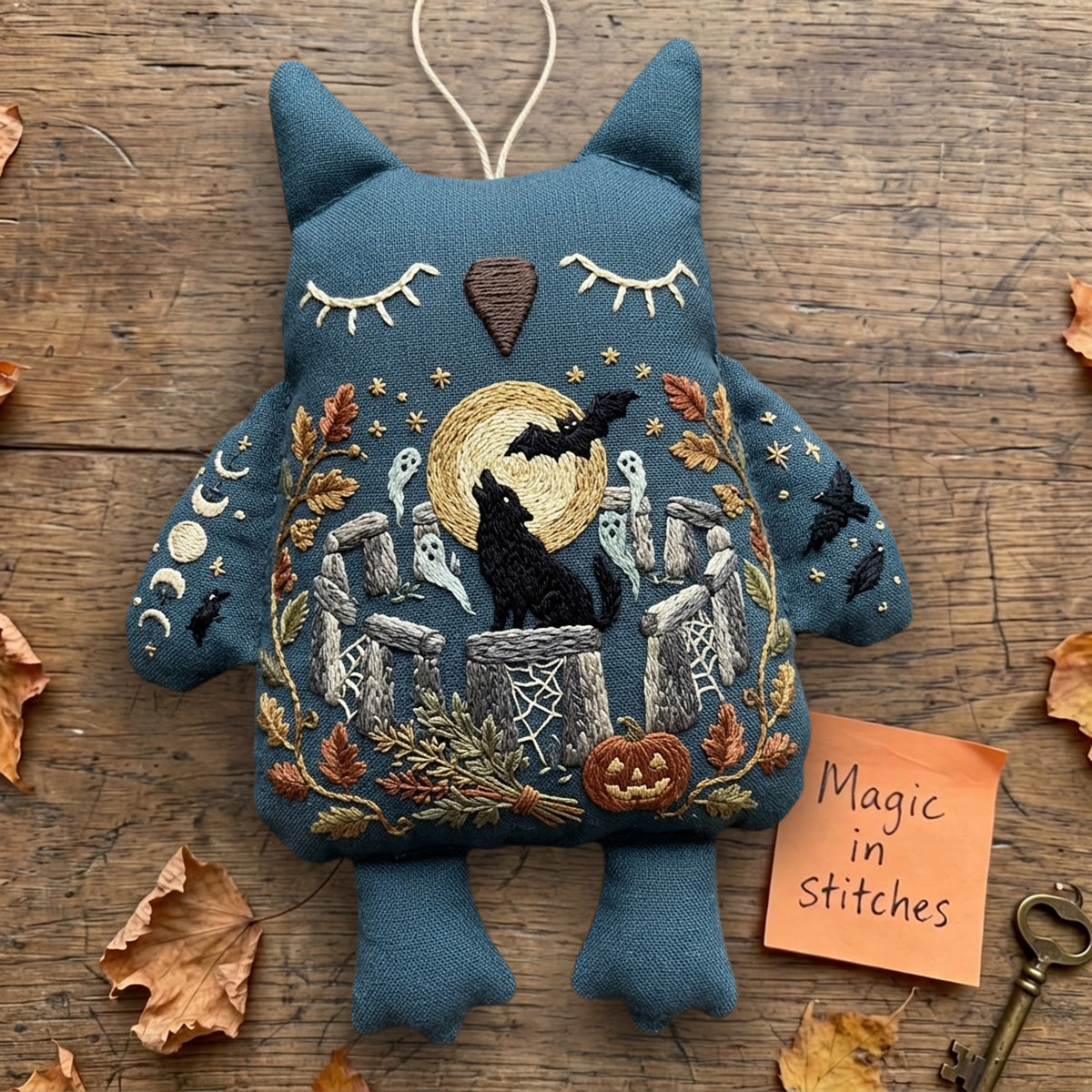 Rubbyoo Eulen-Stickset – Mondlichtwolf | Heulen im Mondlicht | Wunderschöne Halloween-Regaldekoration - image 7