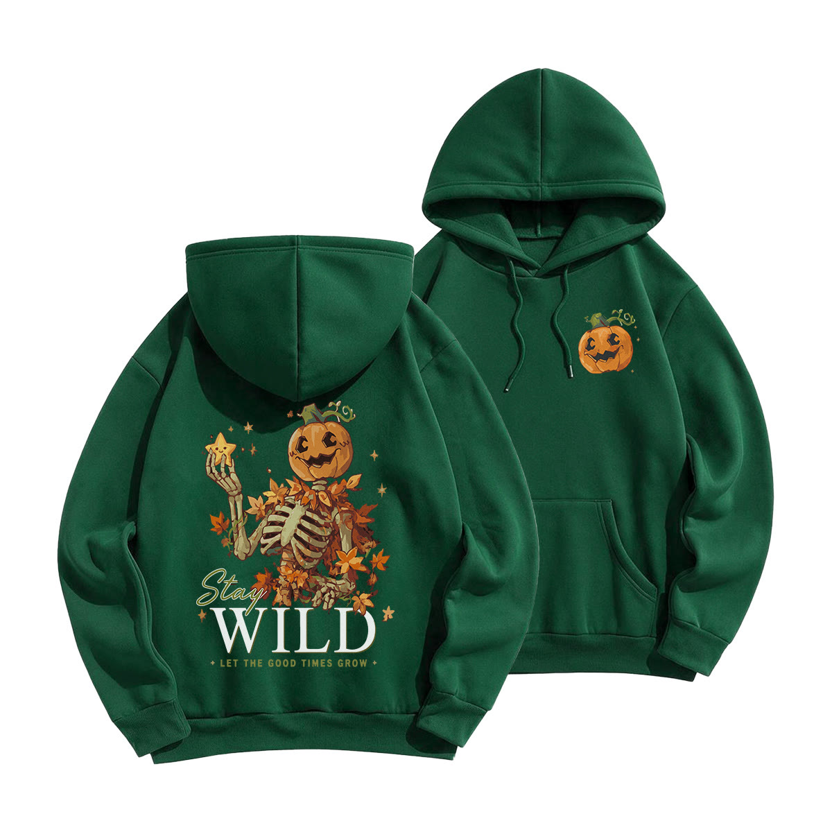 Rubbyoo Stay Wild Unisex Hoodie - Grün - XL - image 19