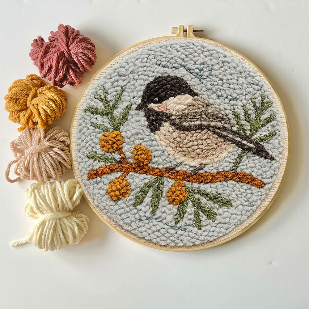 Punch Needle Kit „Vögel auf dem Zweig“ – Niedliches Vogel-Kunstwerk | Perfekte Schreibtischdekoration - image 6