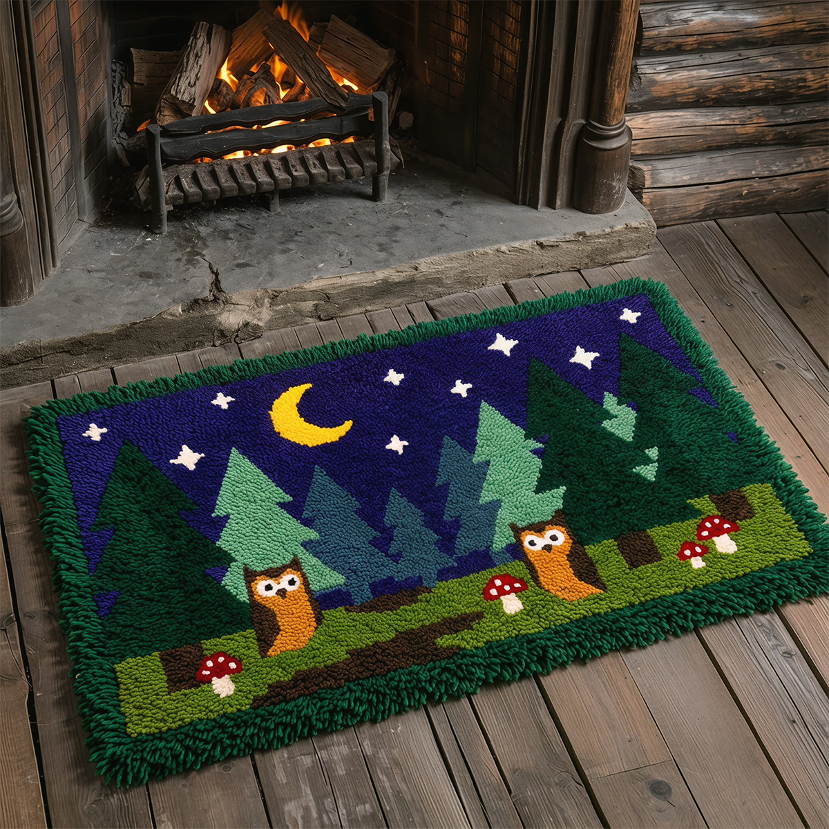 Rubbyoo Knüpfteppich-Set – Die Nachteule | Dekorativer Teppich fürs Schlafzimmer | DIY-Kinderzimmerteppich - image 4