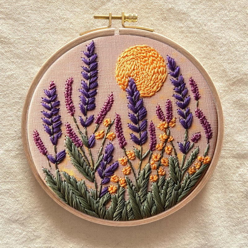 Rubbyoo Stickset - Lavendel | Blumenstickerei | Handarbeit für Anfänger - image 9
