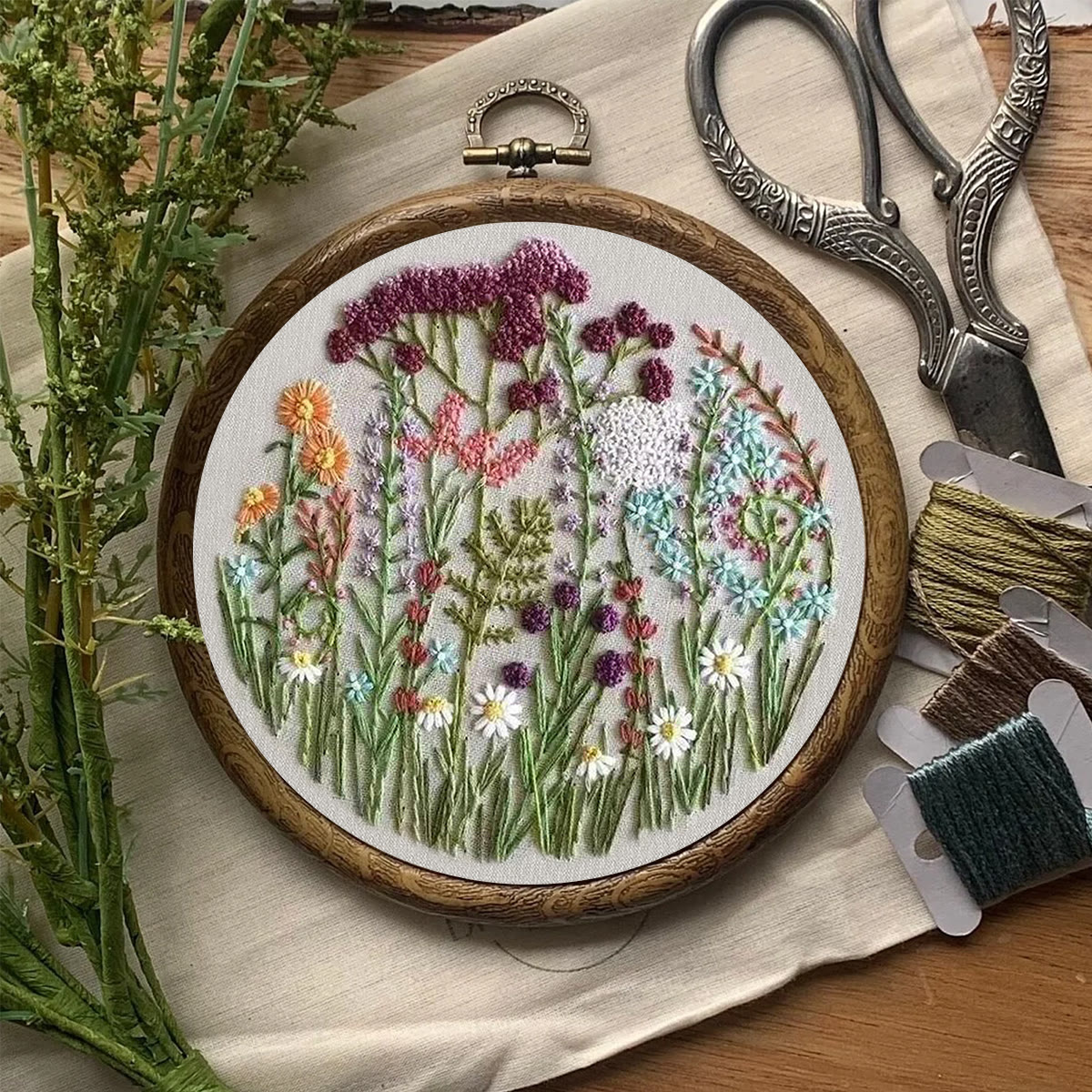 Rubbyoo Stickset - Cloroful Blumenmuster | Stickset für Anfänger, moderne Stickerei, Kreuzstich - image 8