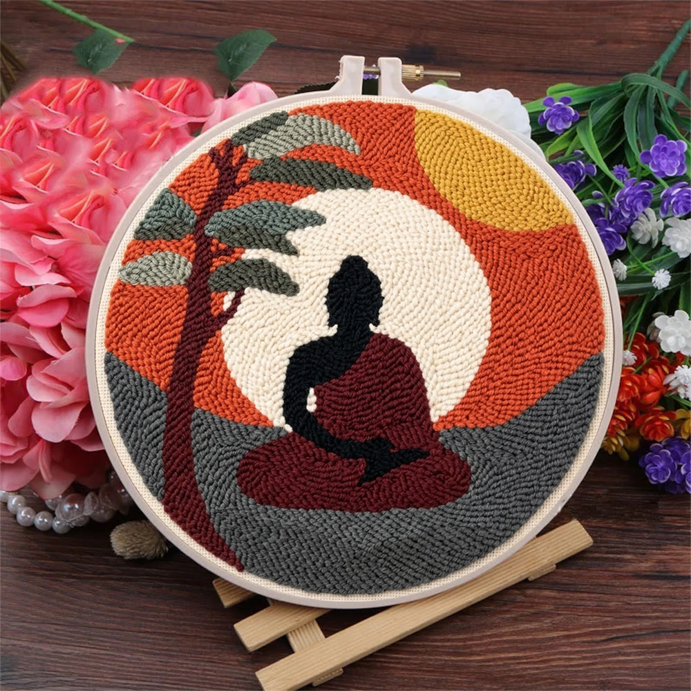 Weg zur Achtsamkeit – Punch-Needle-Set – Handgefertigte Boho-Zen-Deko | Gemütliches, achtsames Wohnaccessoire - image 3