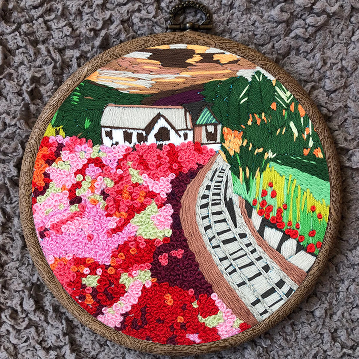 Rubbyoo Stickset - Rosa Blumengarten - image 10