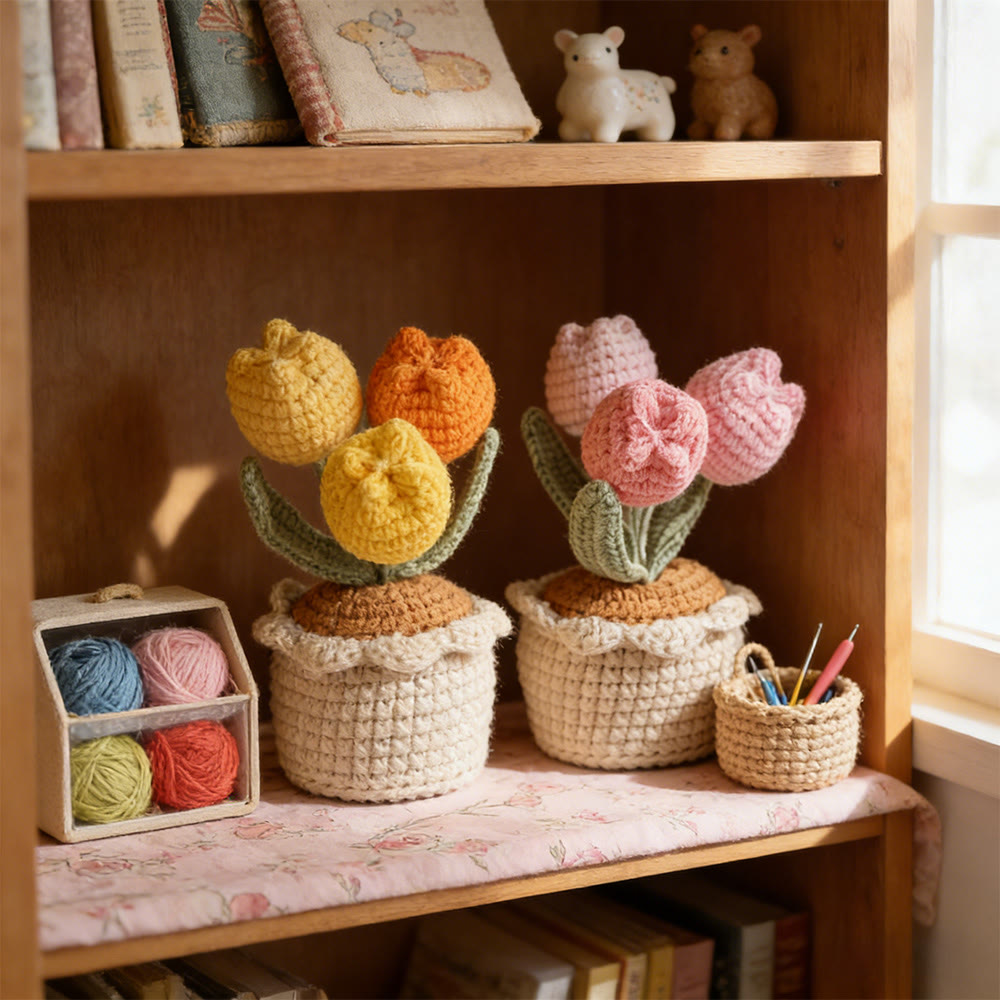 Lutoku Tulpen Häkeln – Blumendekoration für Zuhause | Schönes Weihnachtsgeschenk - image 4