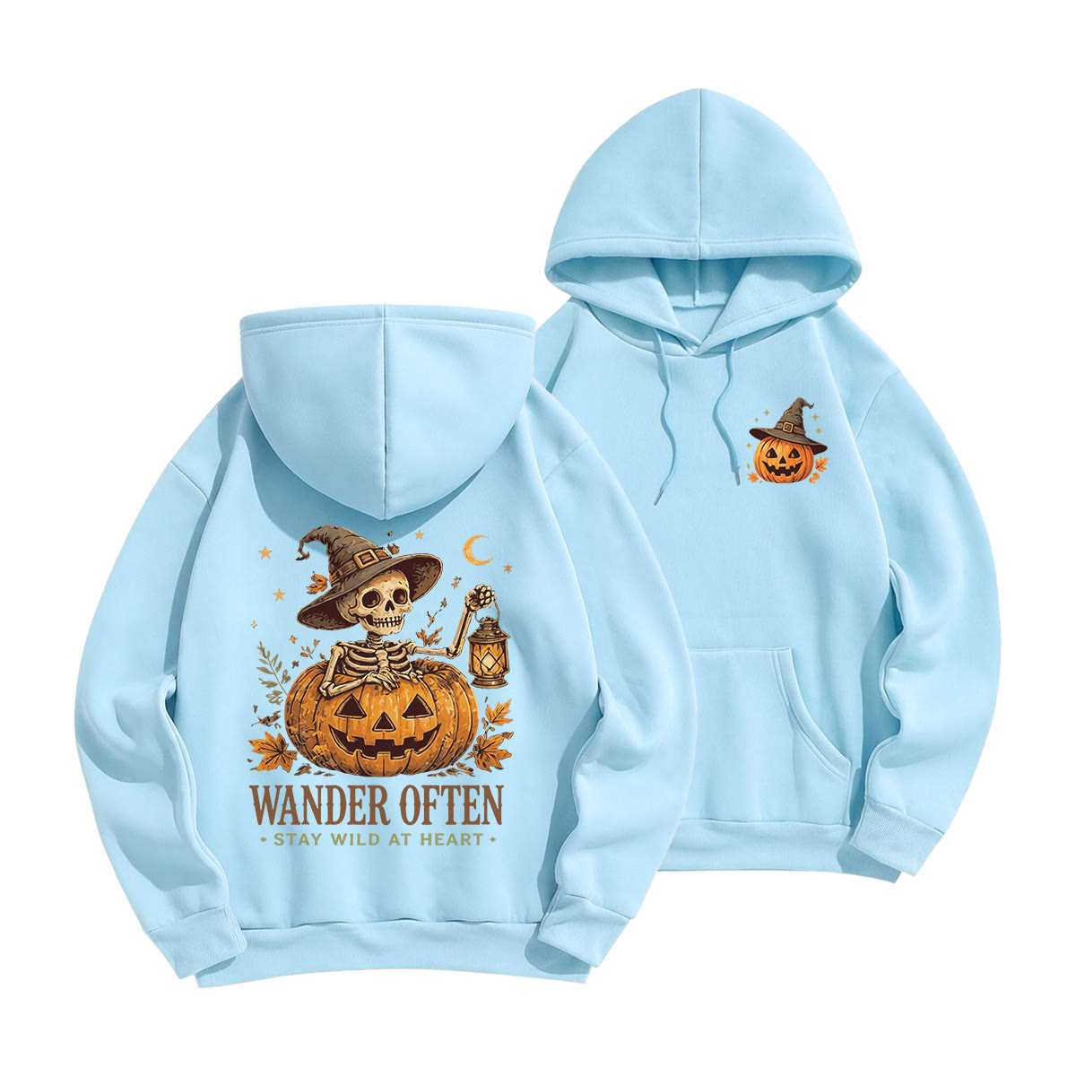 Rubbyoo Wander Often Unisex Hoodie - Hellblau - 2XL - image 16