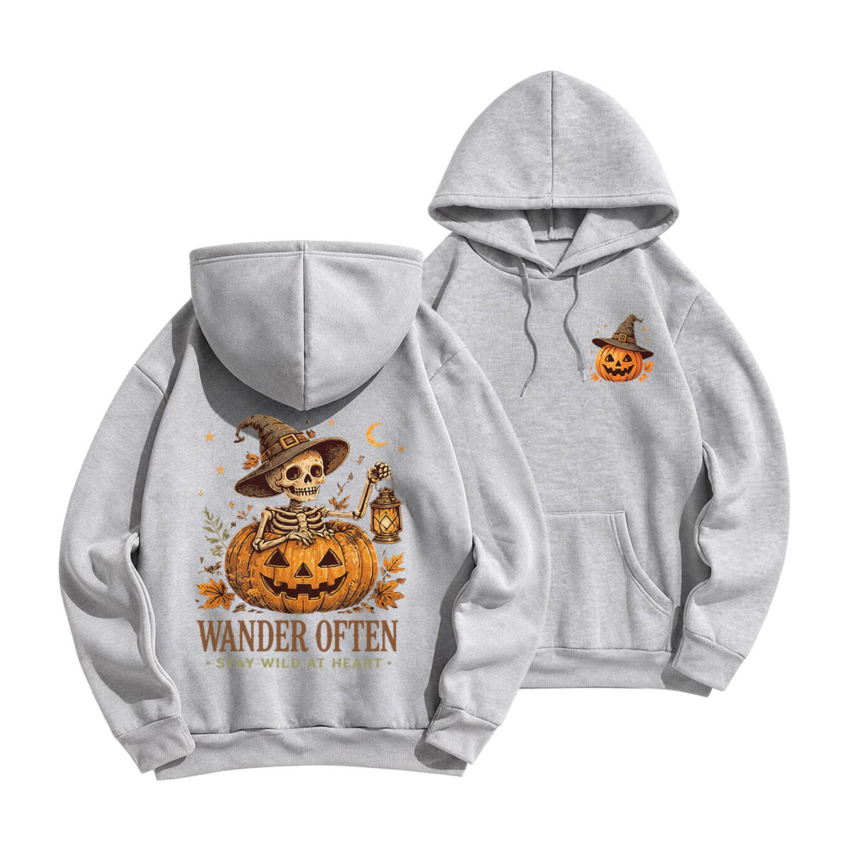 Rubbyoo Wander Often Unisex Hoodie - Grau - 2XL - image 22